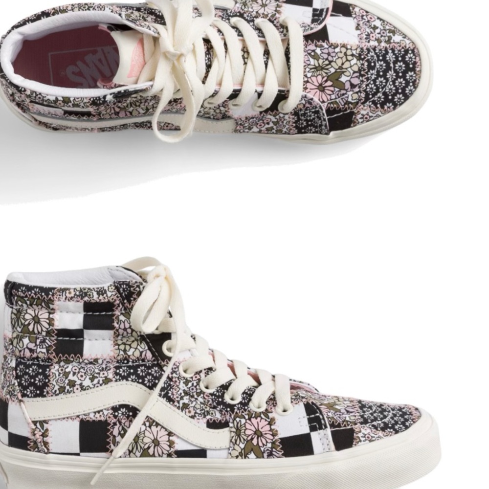 Vans high top quilted patter new no box